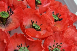 Edible handmade poppies