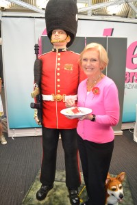 Mary Berry with Life Sized Grenadier Guard Cake by Rosie Cake Diva
