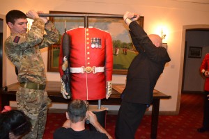 Moving a life sized Grenadier Guard soldier cake