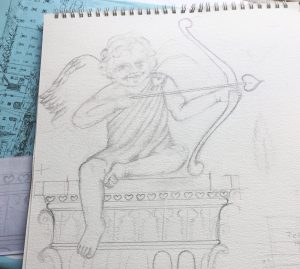 Working Sketch of Cupid