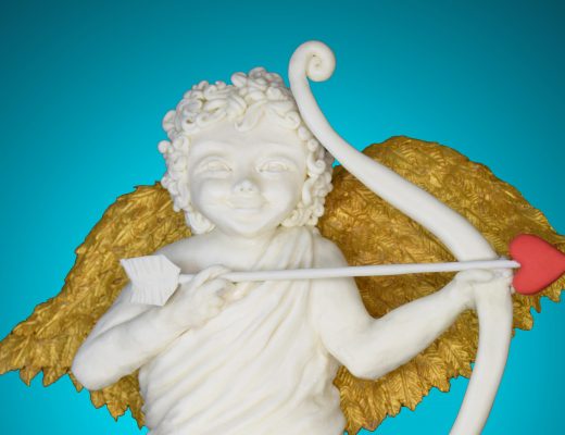Sculpting Sugar Cupid Cake for Valentine Day